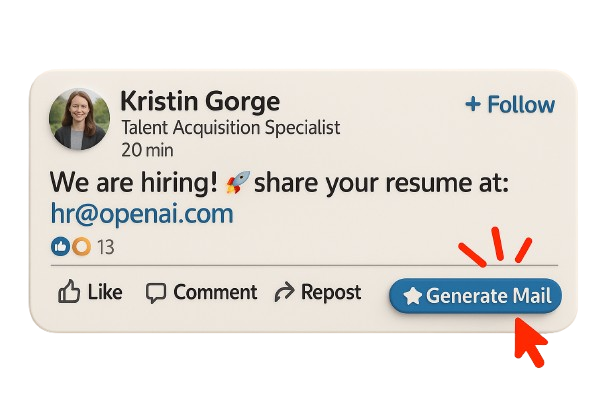 JobMail AI Extension Mockup